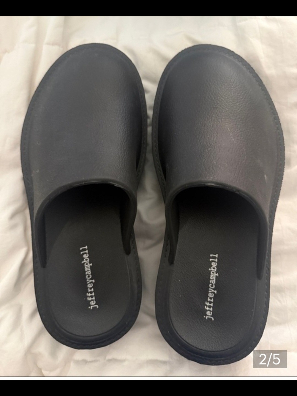 Jeffrey Campbell Black Slip-On Clogs